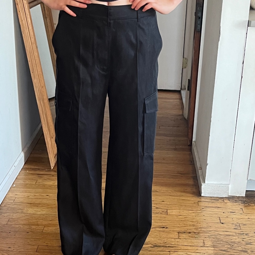 Size 6 Ulla Johnson black cargo pants